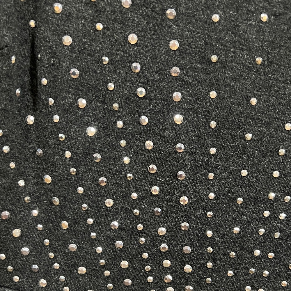 White House Black Market gray  Studded Women's Dress size 8P - Picture 3 of 9